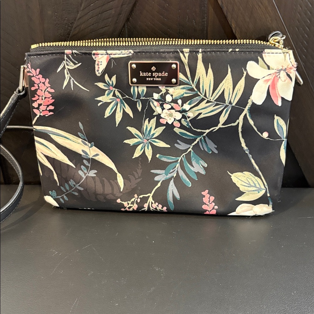 Kate Spade New York Floral Crossbody Bag | Black Botanical Print